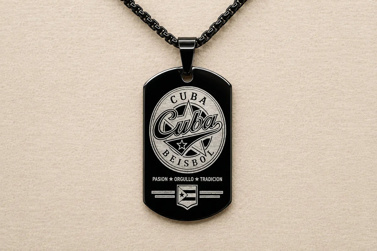 Cuba Baseball Dog Tag Necklace – 1992 Barcelona Olympic Dream Team – Cuban Baseball Heritage Pendant
