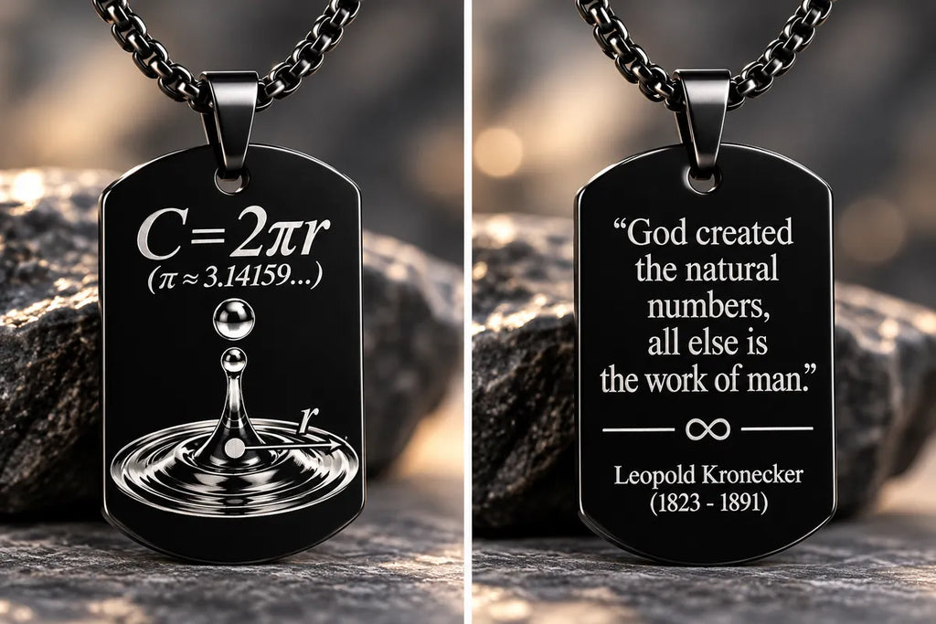 Math Dog Tag Necklace