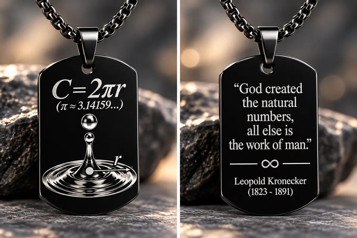 Math Dog Tag Necklace