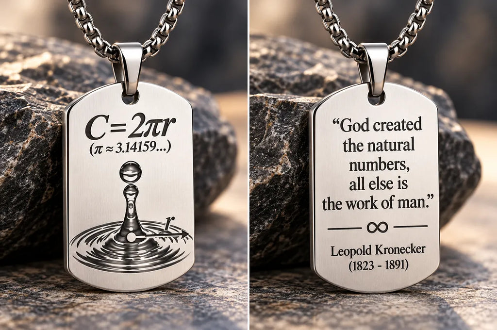 Math Dog Tag Necklace