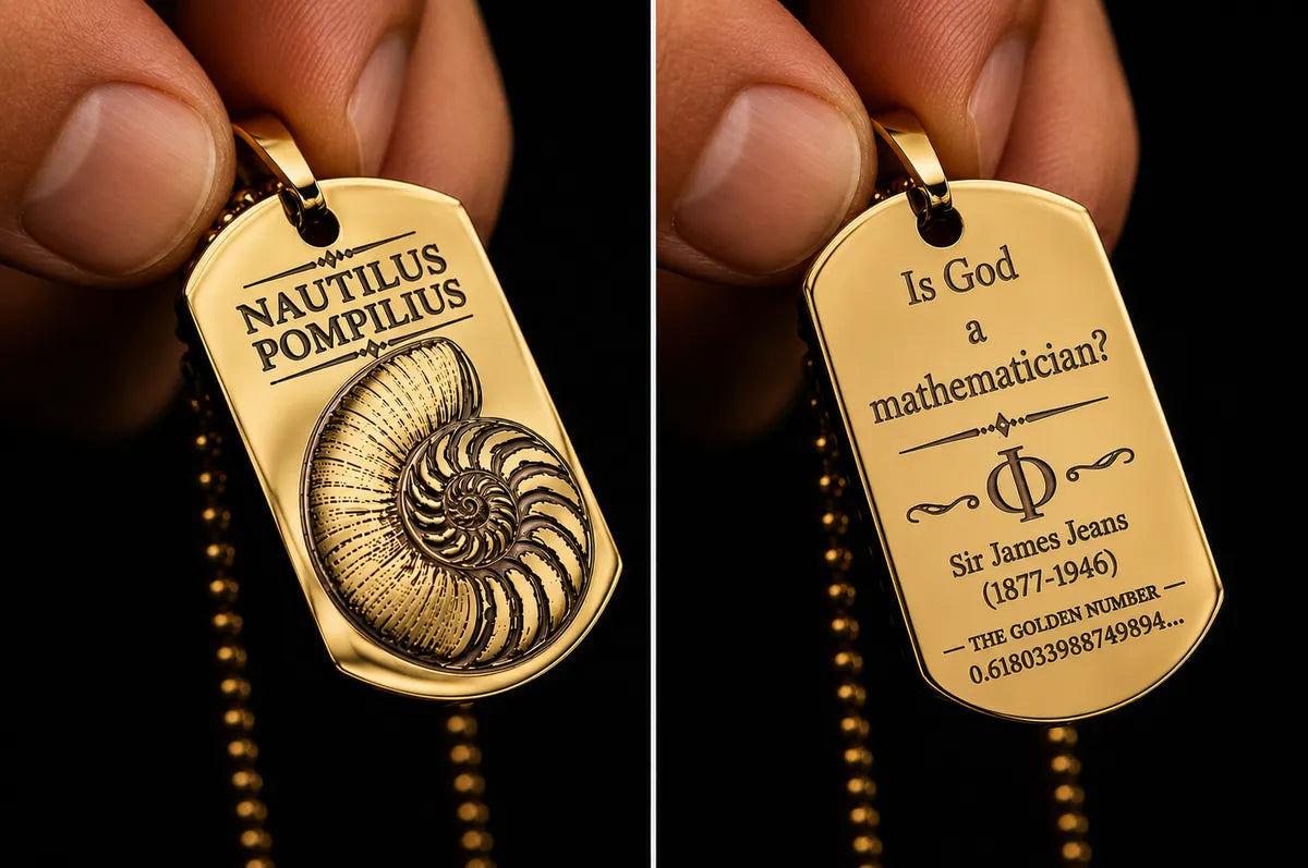 Nautilus Golden Ratio Necklace - Math & Science Jewelry Beautiful Gift for Scientist