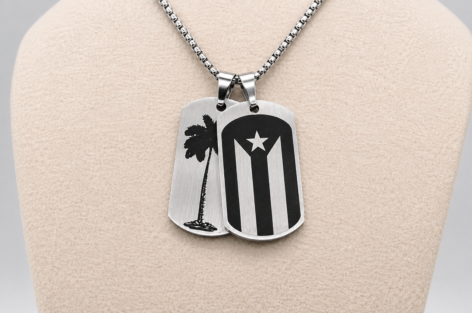 Cuban Royal Palm Dog Tag Necklace