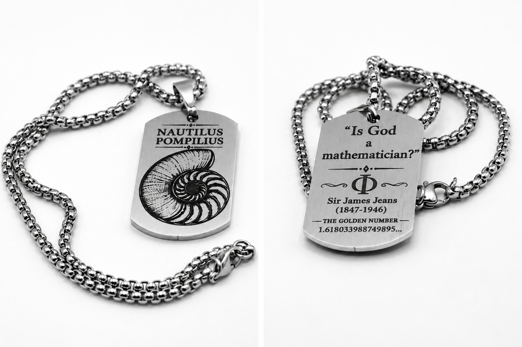 Nautilus Golden Ratio Necklace - Math & Science Jewelry Beautiful Gift for Scientist