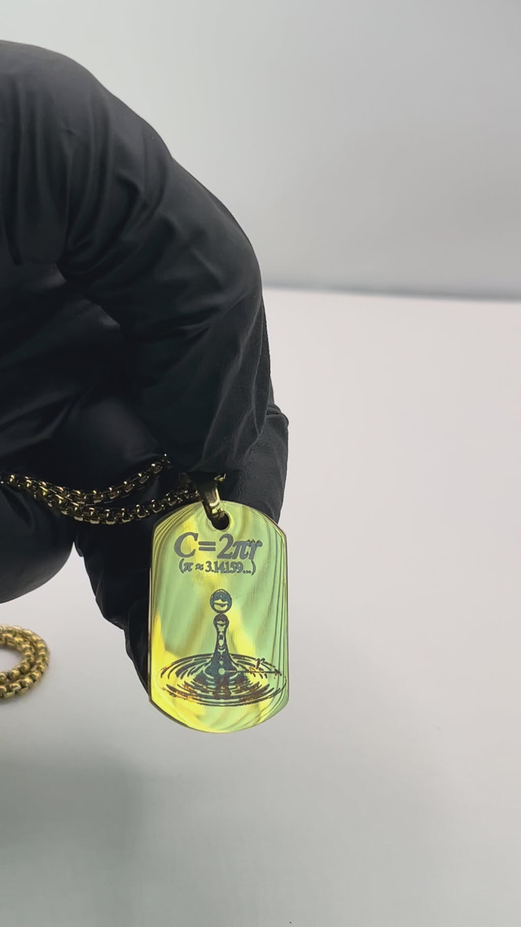 Math Dog Tag Necklace