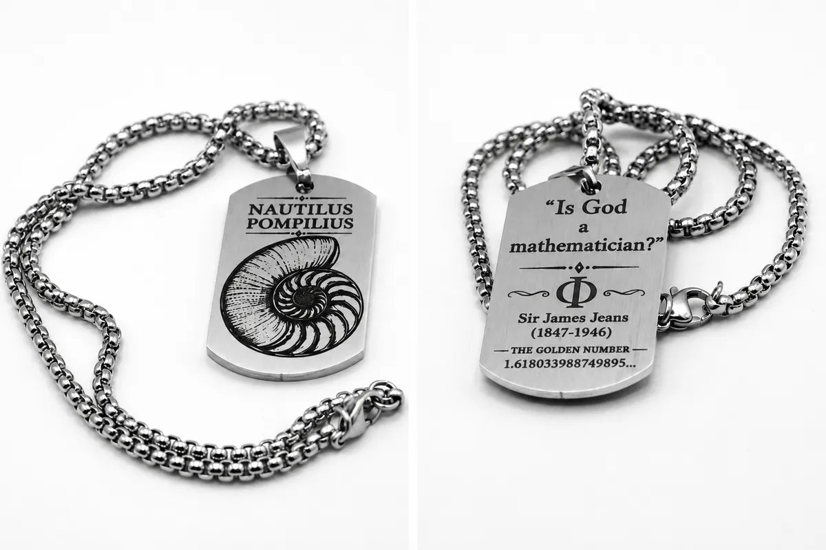 Nautilus Golden Ratio Necklace - Math & Science Jewelry Beautiful Gift for Scientist