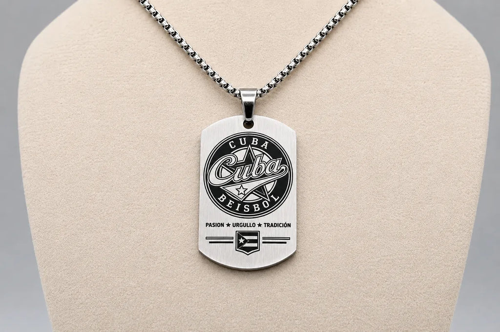 Cuba Baseball Dog Tag Necklace – 1992 Barcelona Olympic Dream Team – Cuban Baseball Heritage Pendant