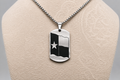 Texas Flag Dog Tag Necklace – Second Amendment Engraved Pendant
