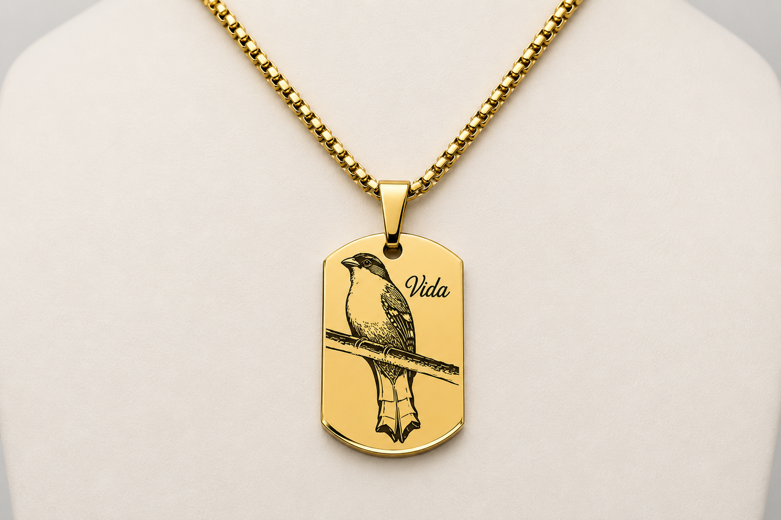 Cuban Royal Palm Dog Tag Necklace