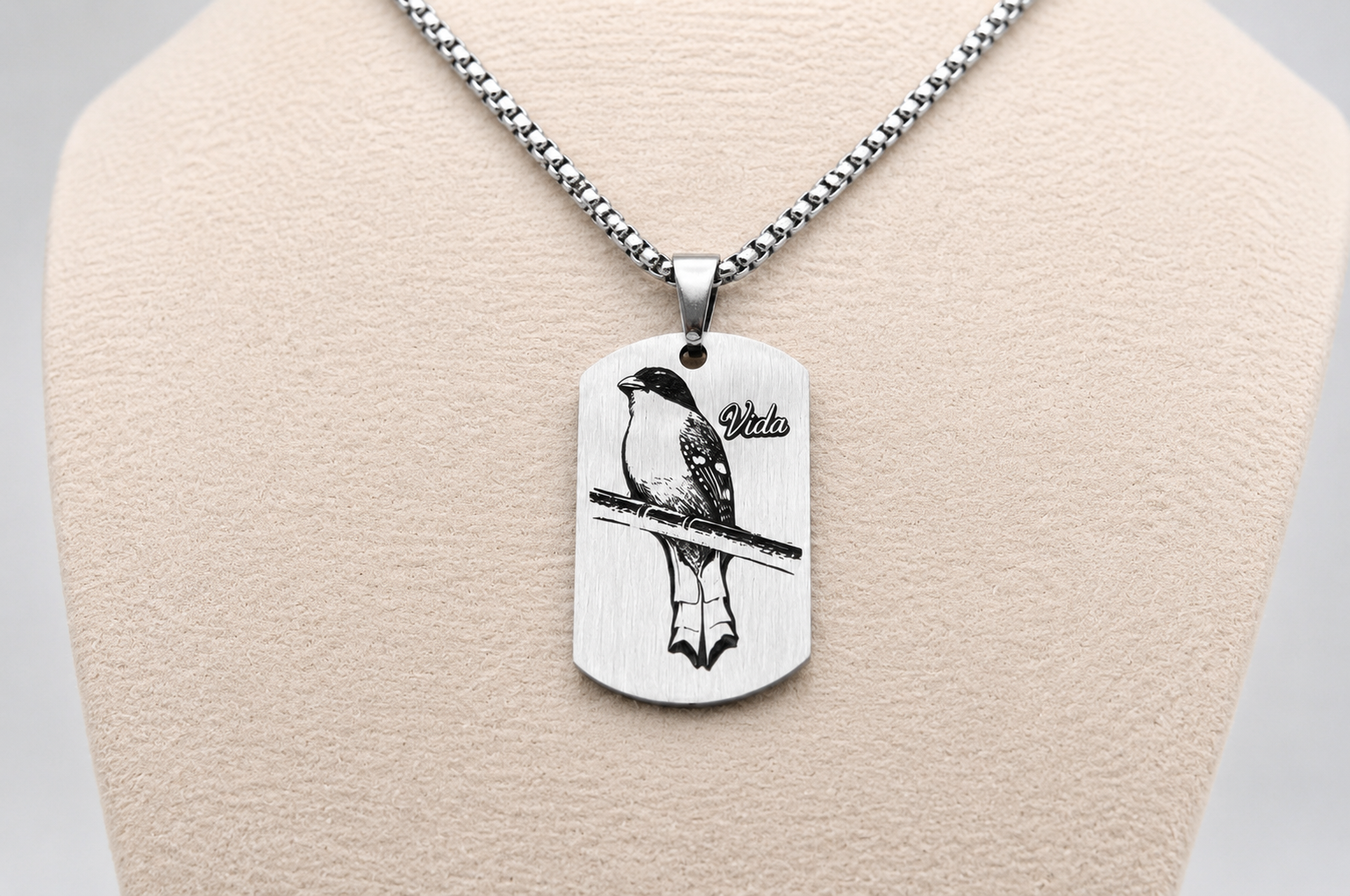 Cuban Royal Palm Dog Tag Necklace